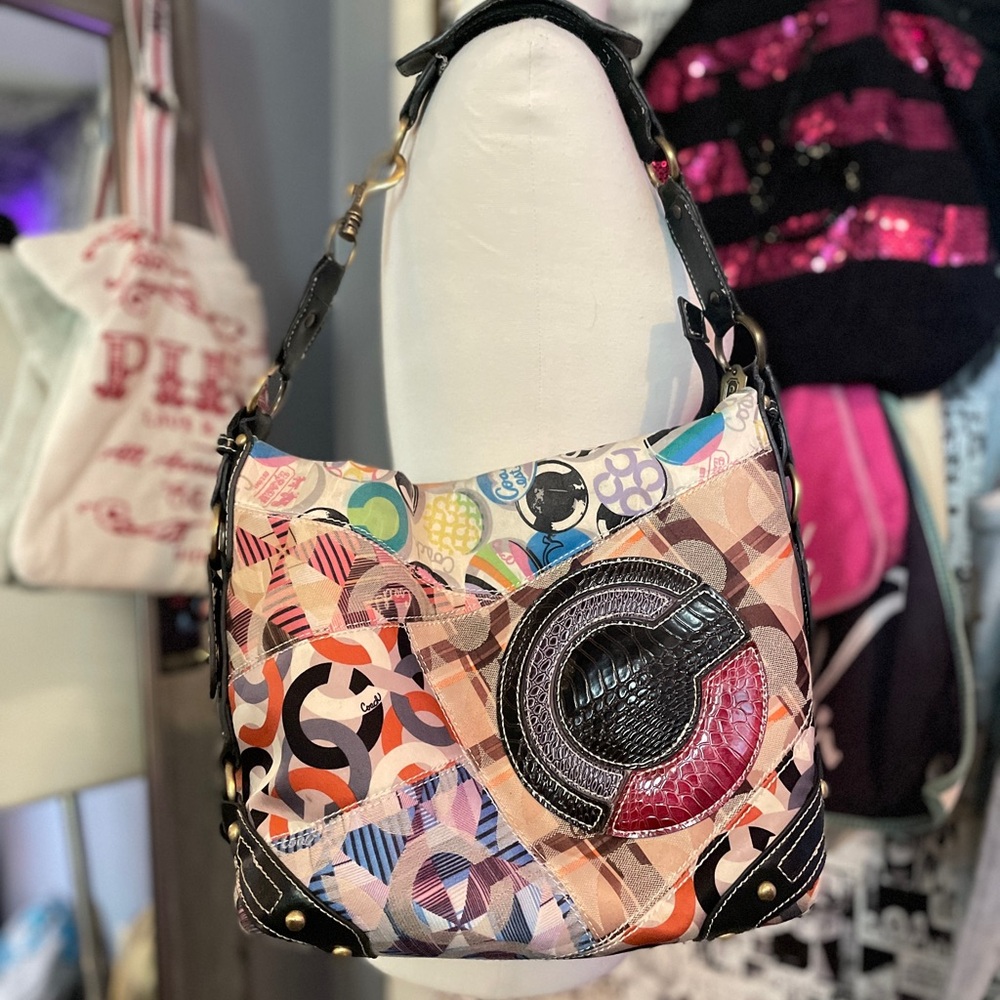 Vintage Coach patchwork purse